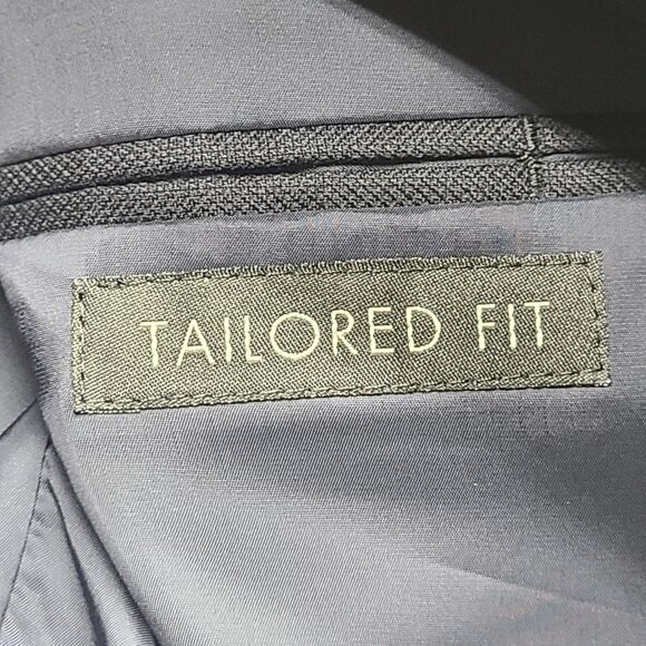 Jos A Bank Blazer Mens 40 Long Navy Blue Tailored Fit Wool Traveler's Collection - Picture 8 of 10